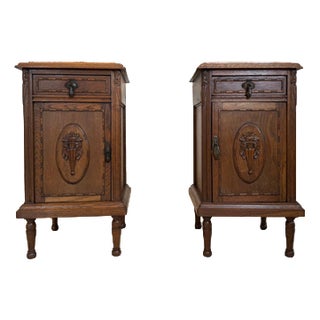 Art Nouveau Nightstands, 1890s, Set of 2 For Sale