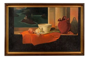 Mid-Century French Still Life Painting by Hubert Gaillard