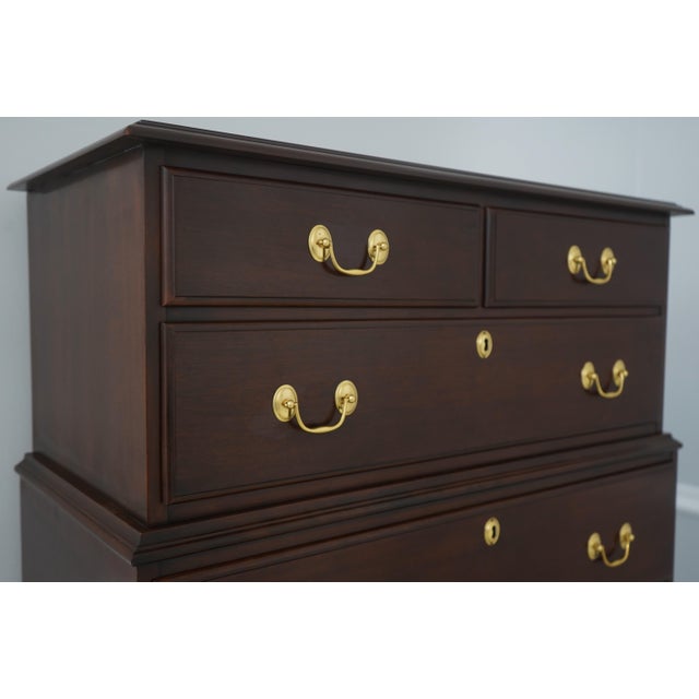 Harden 7 Drawer Cherry Triple Style Chest on Chest For Sale - Image 13 of 15