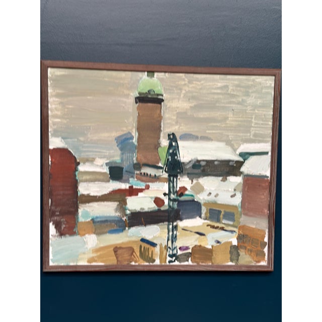 Mid-Century Modern Gösta Stawåsen, Landscape, 1963, Oil on Canvas, Framed For Sale - Image 3 of 18