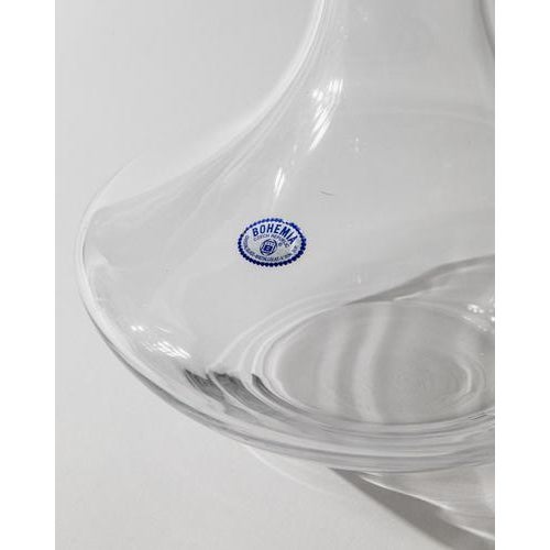 Vintage Wine Decanter with Rounded Glass Body, 1990s For Sale - Image 8 of 11