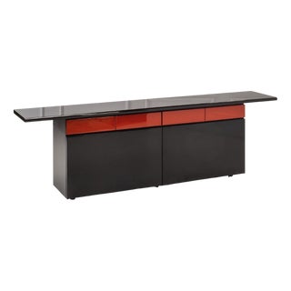 Sheraton Sideboard in Lacquered Wood and Laminate by Giotto Stoppino for Acerbis International, 1977 For Sale