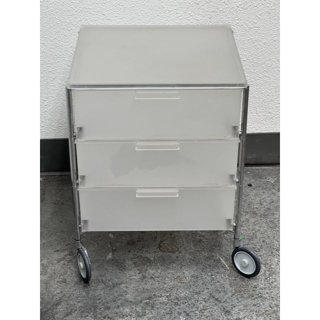 Contemporary Antonio Citterio + Oliver Low for Kartell Matte Mobil Three Drawer Trolley For Sale - Image 3 of 12