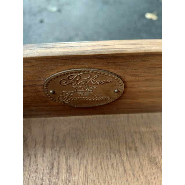 Wood Mid 20th Century Baker Furniture Mahogany & Brass Étagère For Sale - Image 7 of 7