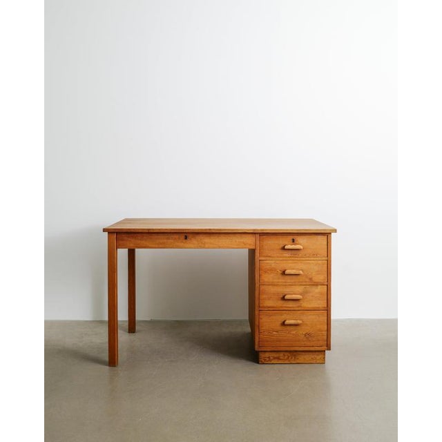 Swedish Wooden Värmdö Pine Desk by Axel Einar Hjorth for Nordiska Kompaniet, 1930s For Sale - Image 8 of 8