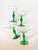 Antique Art Nouveau Green Blown Glass Coupes - Set of 4 For Sale - Image 4 of 10