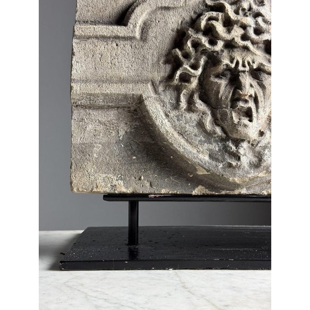 Carved Stone Fragment Medusa, 18th Century For Sale - Image 9 of 14