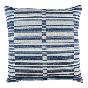 Schumacher Tierra Stripe 20" Pillow in Blue