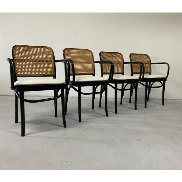 Josef Hoffmann Prague 811 Chairs for Thonet - Set of 4 For Sale In Chicago - Image 6 of 6