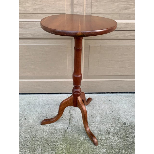 Antique Georgian Cherry Candle Stand or Side Table, Mid 19th Century For Sale - Image 11 of 11