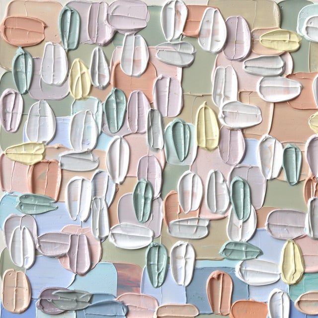 Textile Breathtaking - Large Original Abstract Textural Impasto Triptych Painting by Shiri Phillips For Sale - Image 7 of 10
