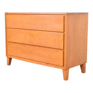 Leslie Diamond for Conant Ball Mid-Century Modern Solid Birch Three-Drawer Dresser, 1950s