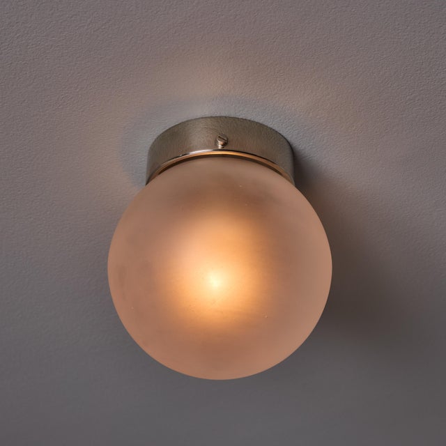 1950s Mauri Almari Model Ea 11 Glass and Metal Wall or Ceiling Lamp for Itsu For Sale - Image 16 of 18
