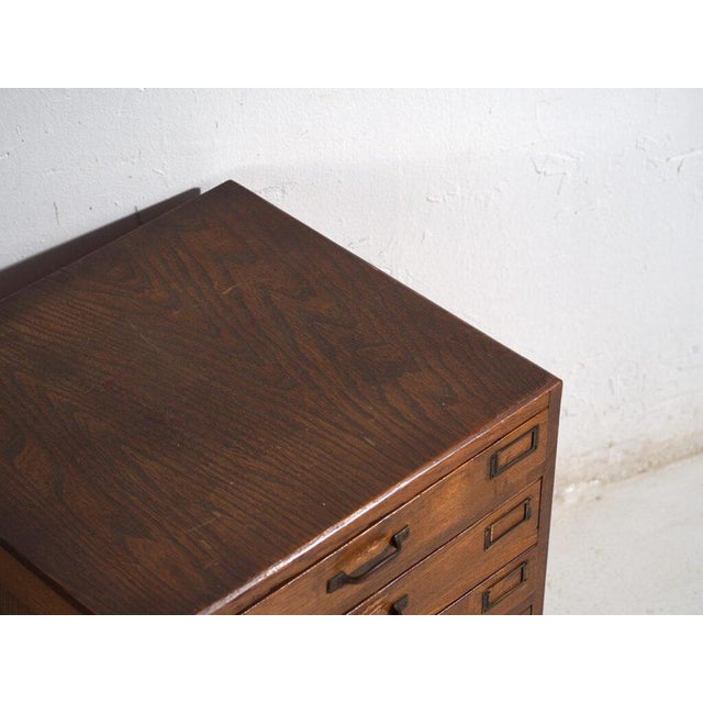 Small Antique Japanese Tansu File Cabinet For Sale - Image 4 of 10