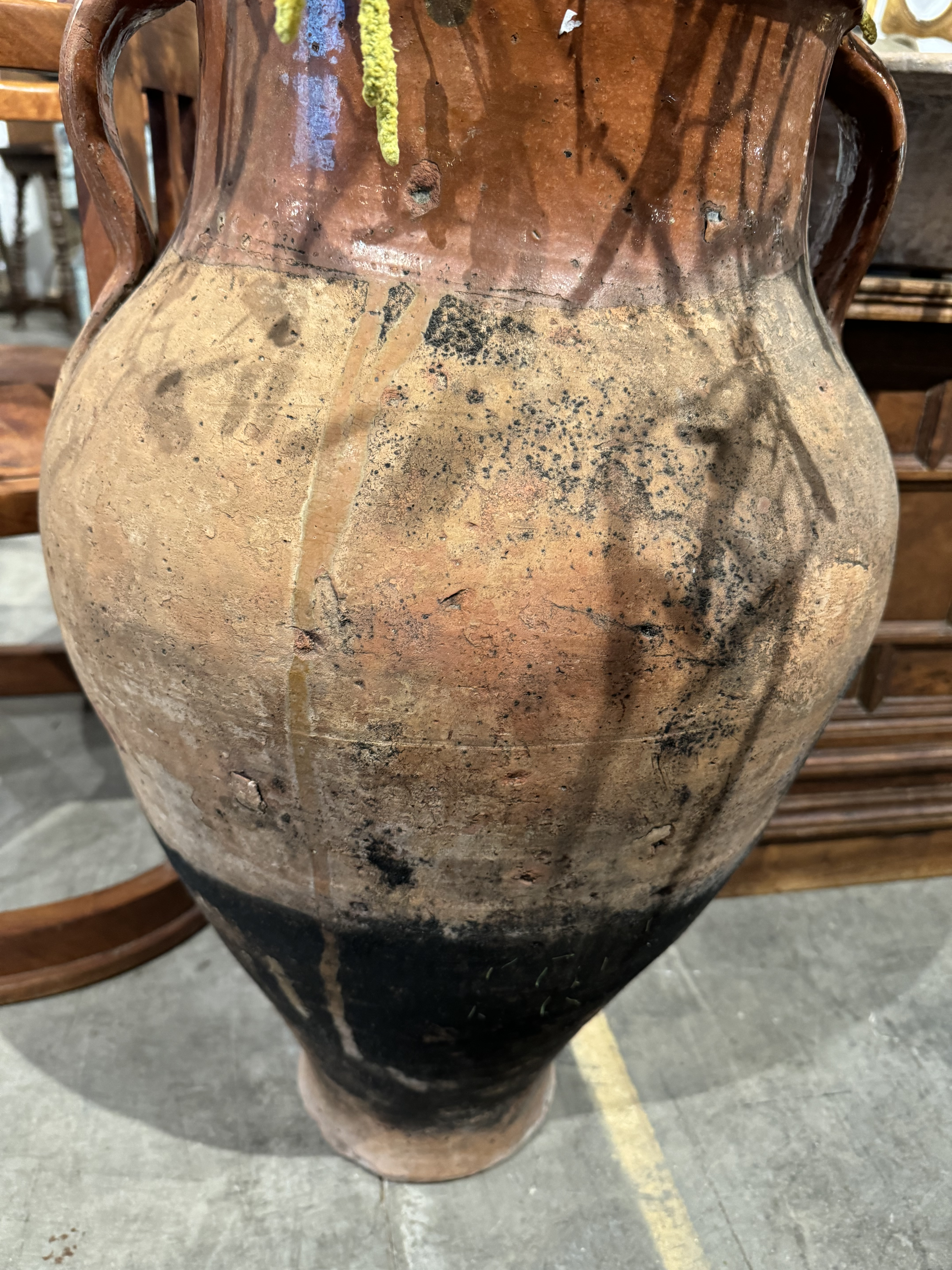 19th Century Olive Oil Jug Tinaja | Chairish