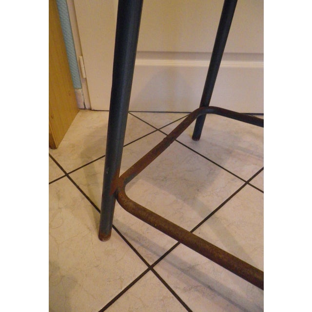 Industrial Workshop Stool in Wood and Metal, 1960s For Sale - Image 9 of 11