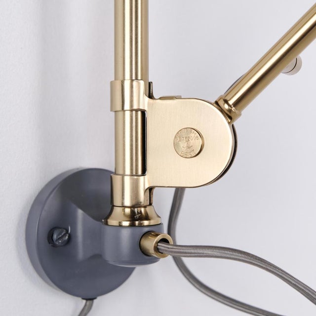 Bestlite BL6 Wall Lamp in Brass and Grey by Robert Dudley Best for Gubi For Sale - Image 5 of 12