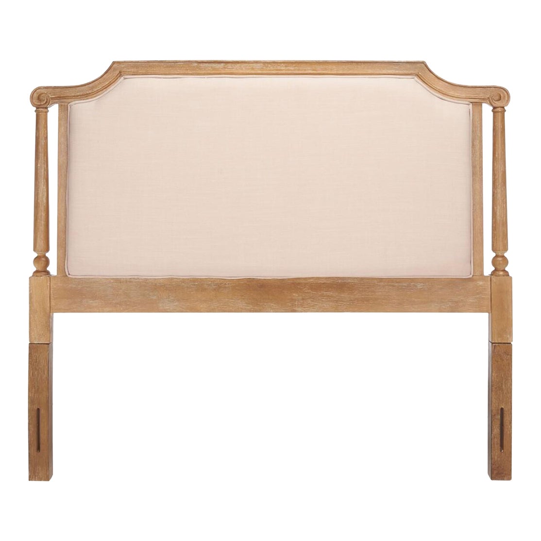 Hudson Headboard Beige/Rustic Oak, Queen Chairish
