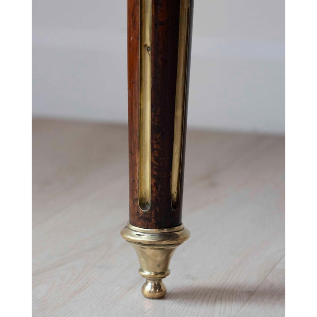 Louis XVI-Style Double-Sided Wood and Brass Bureau Plat with Leather Top For Sale - Image 13 of 13