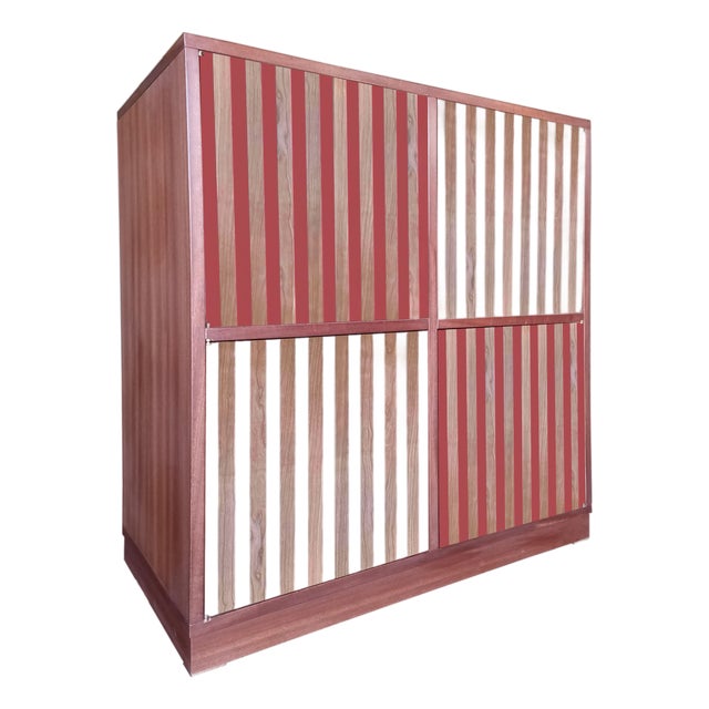 Colorful Striped Wolf Sideboard by Pietro Meccani for Meccani Design For Sale