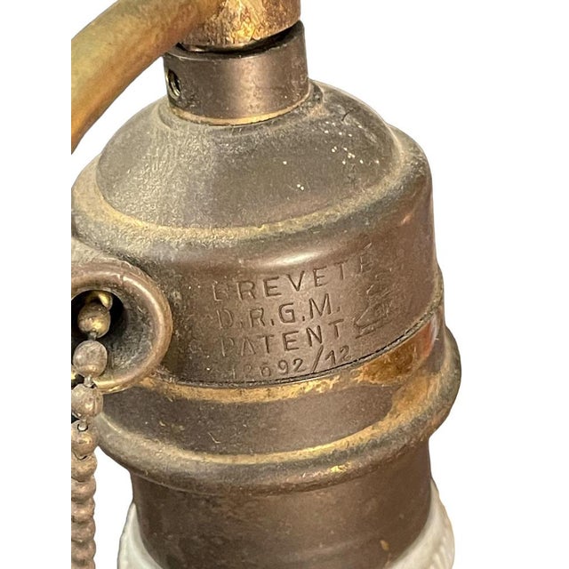 Copper Empire Style Bronze and Onyx Table Lamp, Early 20th Century For Sale - Image 8 of 9