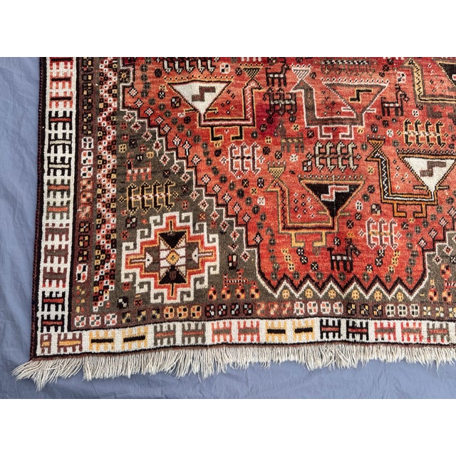 Unique Persian Vintage Qashqai Rug For Sale - Image 9 of 14