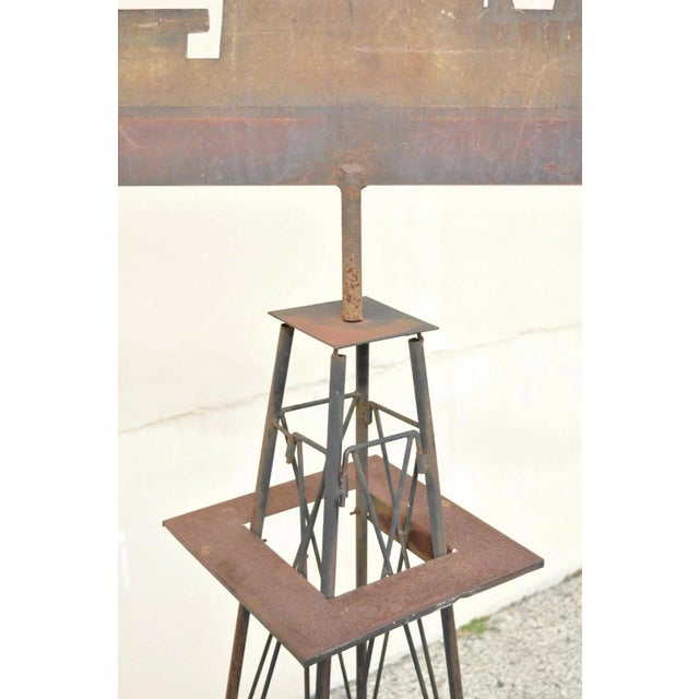 Early 20th Century Battleship Painted Steel Weathervane For Sale In Philadelphia - Image 6 of 12