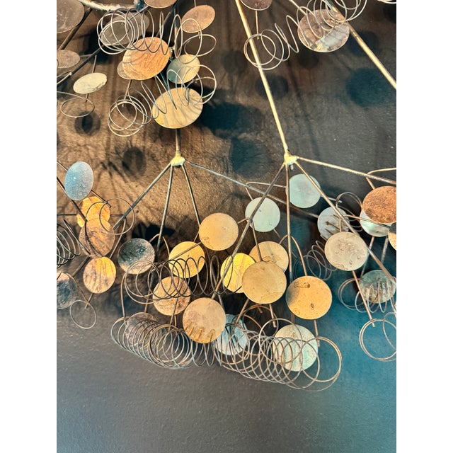 Mid-Century Modern Vintage MCM Signed Curtis Jere Raindrops Wall Art Sculpture For Sale - Image 3 of 6