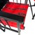 Vintage 1980s Pair of (2) Danish Folding Armchairs / Directors Chairs Set by Hyllinge Møbler - Red Flame Velvet & Black Faux Fur Upholstery For Sale - Image 17 of 18