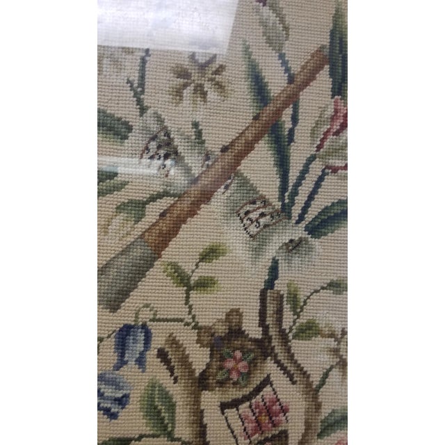 Mid 20th Century Mid 20th Century Vintage Framed Needlepoint For Sale - Image 5 of 10