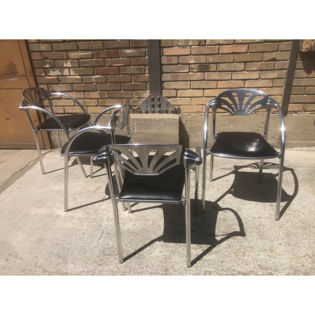 Postmodern Alisea Armchairs by Lisa Bross for Studio Simonetti, Italy, 1980s, Set of 4 For Sale - Image 9 of 18
