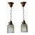 Early 20th Century Rare Jefferson Glass Handing Pendant Light Fixtures For Sale