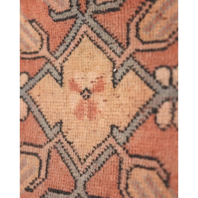 1970s Vintage Turkish Handmade Wool Cotton Orange Runner Rug For Sale - Image 9 of 11