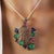 Green Opulent Floral Bouquet Brooch Pendant With Emerald, Sapphire & Tourmaline For Sale - Image 8 of 14