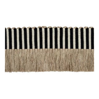 Schumacher Graphic Fringe in Black For Sale