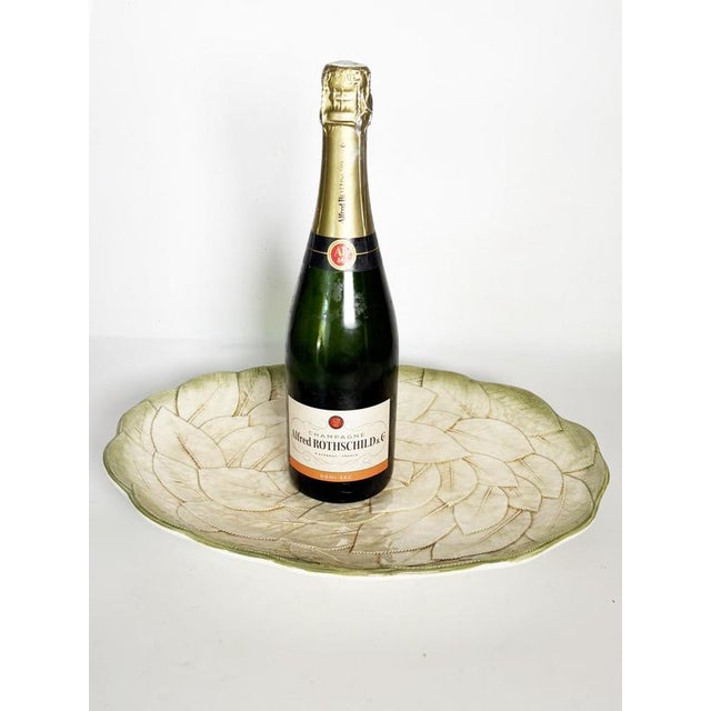 Ceramic Dish with Floral Motif, France, 1970s For Sale - Image 4 of 13