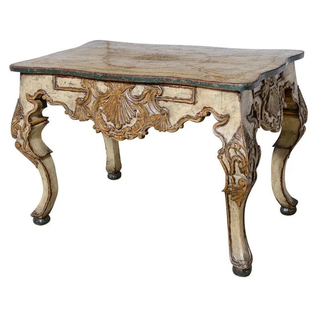 Antique White Painted Console or Center Table For Sale - Image 8 of 8