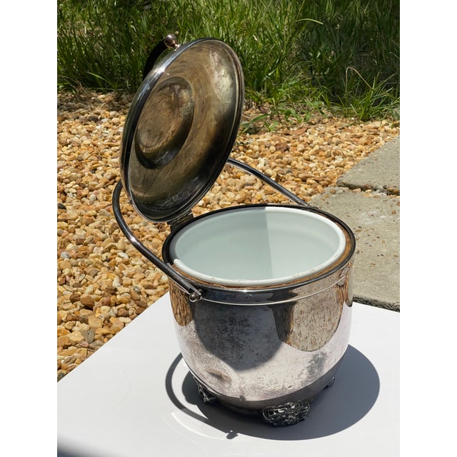 Early 20th Century Early 20th Century Silver-Plate Ice Bucket For Sale - Image 5 of 11