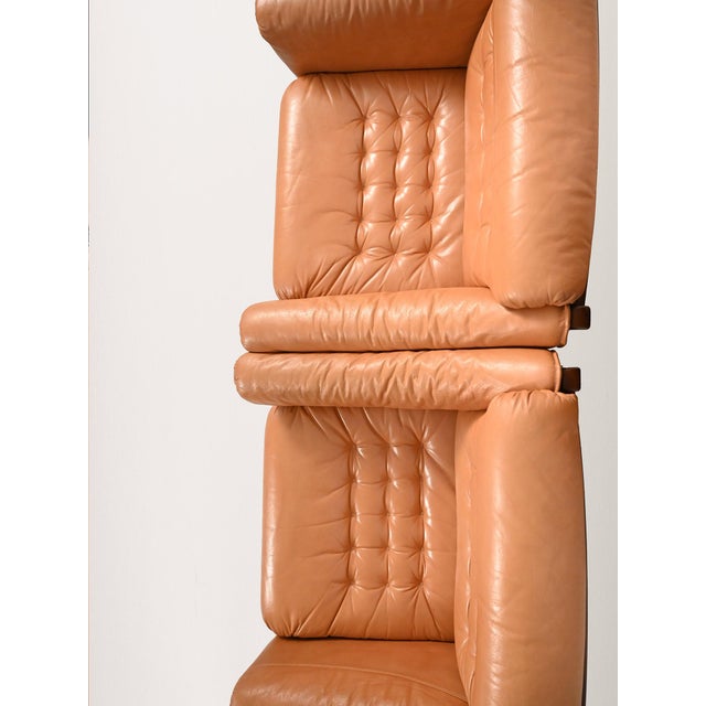 Scandinavian Leather Armchairs, 1950s, Set of 2 For Sale - Image 9 of 10