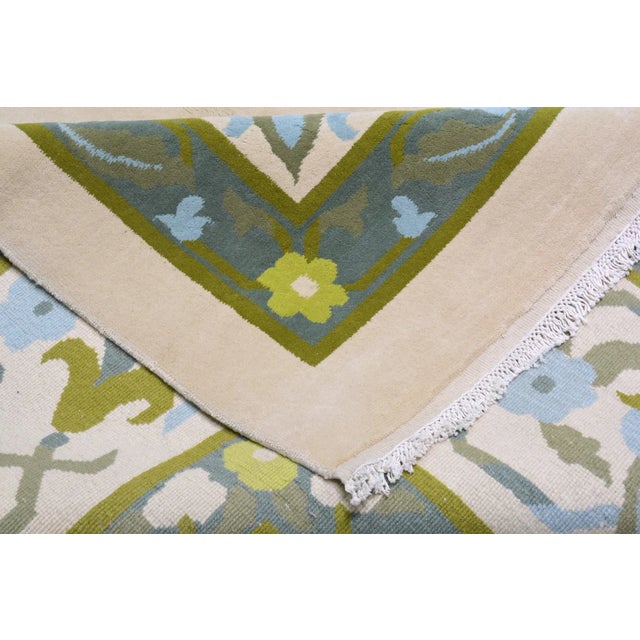 Vintage Chinese Art Deco Hand Knotted Wool Rug,11'2'' X 15'9'' For Sale - Image 4 of 6