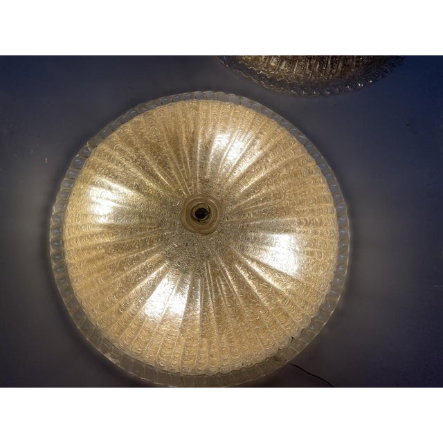 1980s Murano Glass Flush Mounts, 1980s, Set of 2 For Sale - Image 5 of 10