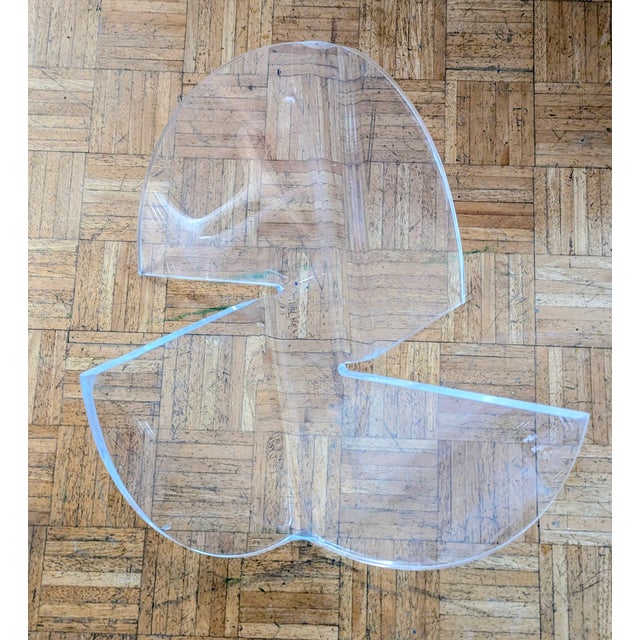 Knut Hesterberg 1960s Attributed to Knut Hesterberg for Ronald Schmitt Lucite Propeller Glass Top Coffee Table For Sale - Image 4 of 4