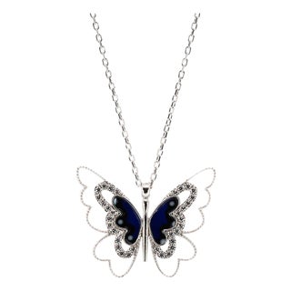 Spiritual Transformation Blue Butterfly Necklace For Sale