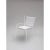 White Capri Chair with Seat Cushion by Cools Collection For Sale - Image 4 of 6