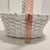 Vintage Mid-Century Italian White Woven Ceramic Lattice Basket With Rope Handle Majolica Style For Sale - Image 10 of 11