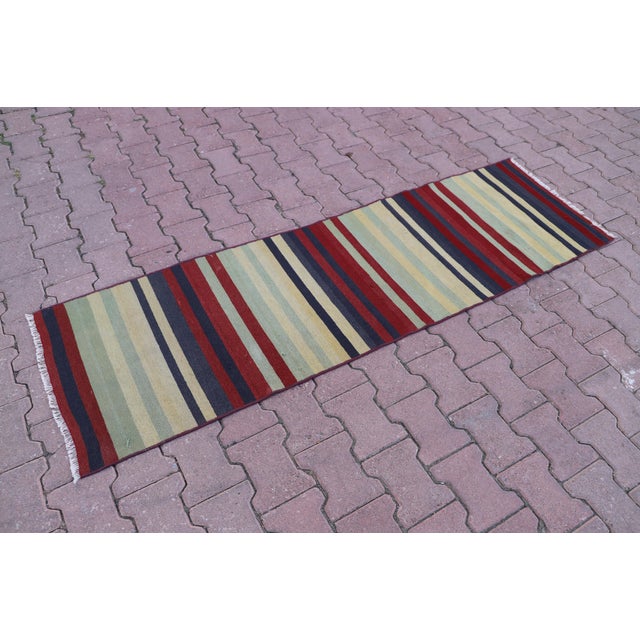 Size: 2 x 6.8 ft ( 61 x 204 cm) 24 x 80 inches Color: Organic Natural Dye ( Red,Blue,Cream,Mint Green ) Material: 100%...