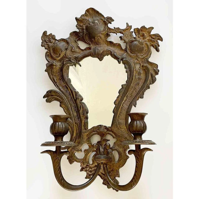 Bronze Bronze Wall Sconces - Antique - A Pair For Sale - Image 8 of 11