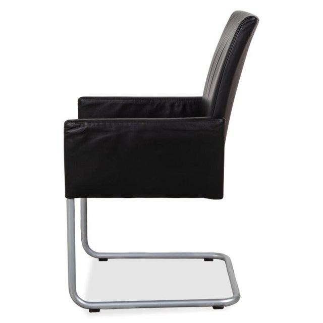 D2 Chairs in Black Leather from Hülsta, Set of 6 For Sale - Image 13 of 18