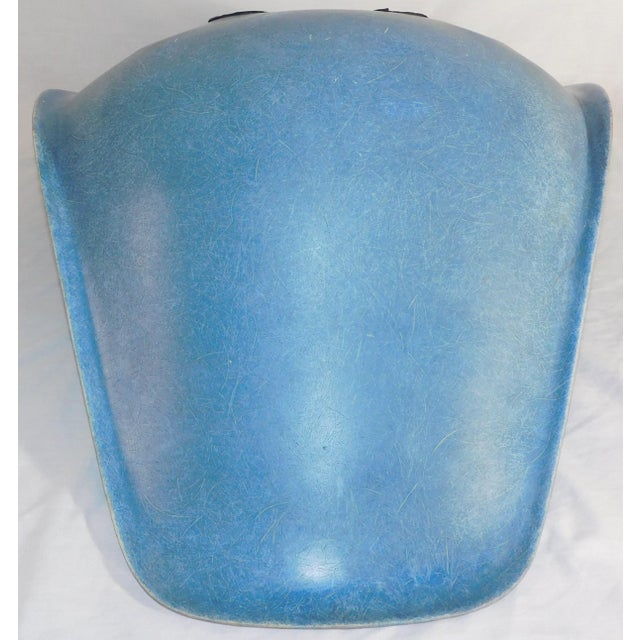 1960s Vintage Elephant Grey (Aka Blue) Herman Miller Rar Fiberglass Rocking Chair With Chrome Legs For Sale - Image 13 of 18