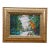 Late 20th Century Garden Terrace Marble Lion Head Fountain Oil Painting on Board 10" For Sale